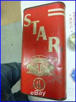 VINTAGE TWO GALLON STAR SERVICE Station OIL CAN Whiting Petroleum Delahaye