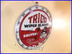 Vintagerare 1950's Trico Wiper Blades Advertising Thermometer Gas Oil Sign