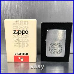VTG 80's Zippo Quaker State Motor Oil Lighter Brushed Chrome Gas Oil Advertising
