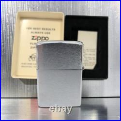 VTG 80's Zippo Quaker State Motor Oil Lighter Brushed Chrome Gas Oil Advertising