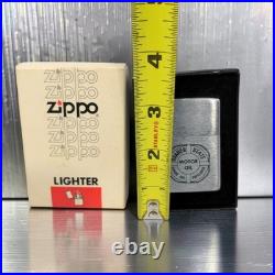 VTG 80's Zippo Quaker State Motor Oil Lighter Brushed Chrome Gas Oil Advertising