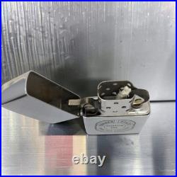 VTG 80's Zippo Quaker State Motor Oil Lighter Brushed Chrome Gas Oil Advertising