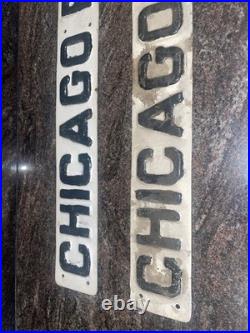 VTG Vintage 1920's-1940's Chicago Pneumatic Advertising Retro Sign Gas Oil