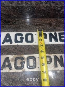 VTG Vintage 1920's-1940's Chicago Pneumatic Advertising Retro Sign Gas Oil