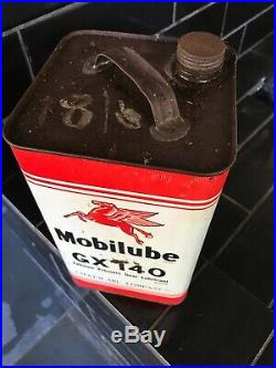Vacuum Oil Co. Mobilube GX140 1 Imperial Gallon Vintage Mobil Oil Tin