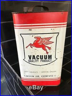 Vacuum Oil Co. Mobilube GX140 1 Imperial Gallon Vintage Mobil Oil Tin