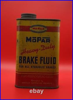 Very Rare Vintage MOPAR Brake Fluid Tin Can Very Rare Vintage MOPAR Brake Fluid Tin Can