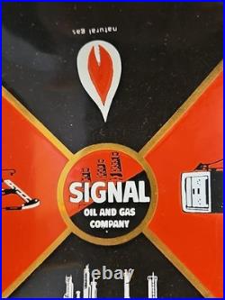 Very scarce Vintage Signal Oil Gas advertising glass ashtray Matches. New in box