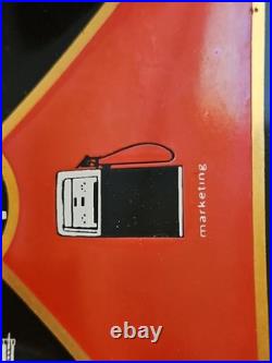 Very scarce Vintage Signal Oil Gas advertising glass ashtray Matches. New in box