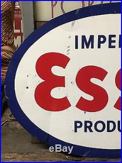VinTage ESSO IMPERIAL PRODUCTS Sign Gas STaTioN ORIGINAL Tin Tacker OLD Gas Oil