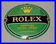 Vintage 12 Domed Rolex Jewelry Watch Porcelain Sign Car Gas Oil Truck