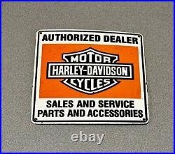 Vintage 12 Harley Davidson Motorcycle Porcelain Sign Car Gas Truck Gasoline Oil