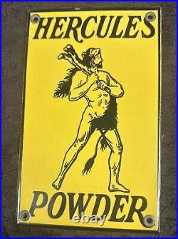 Vintage 12 Hercules Powder Motor Oil Porcelain Sign Car Gas Auto