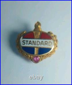 Vintage 14K Yellow Gold 1934 Standard Oil & Gas Employee Service Pin Named