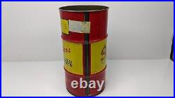 Vintage 16 Gallon Schaeffer's Oil Drum Barrel Garbage Can Gas Oil Advertising
