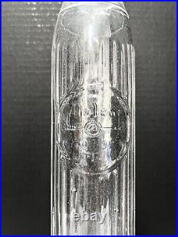 Vintage 18 inch Tiolene Motor Oil Clear Glass Bottle One Quart Rare