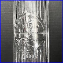 Vintage 18 inch Tiolene Motor Oil Clear Glass Bottle One Quart Rare