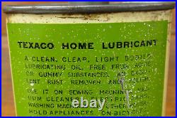 Vintage 1920s RARE Texaco Home Lubricant Oval Lead Top 4oz Handy Oiler Oil Can