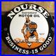 Vintage 1922 Dated Nourse Heavy Duty Motor Oil Can Porcelain Gas Station Sign