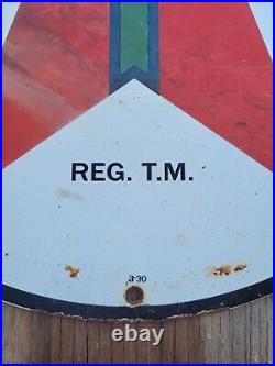 Vintage 1930 Texaco Porcelain Sign 14 Texaco Star Gas Oil Service Pump Plate