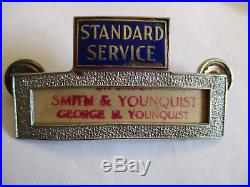 Vintage 1930's 1940's Standard Oil Service Hat Badge Pin