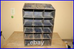 Vintage 1930's AC Spark Plugs 19 Metal Display Cabinet Gas Oil Sign