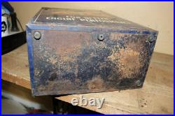 Vintage 1930's AC Spark Plugs 19 Metal Display Cabinet Gas Oil Sign