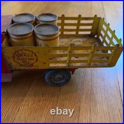Vintage 1930's Metalcraft St. Louis SHELL Motor Oil Advertising Steel Toy Truck