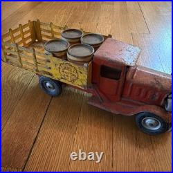 Vintage 1930's Metalcraft St. Louis SHELL Motor Oil Advertising Steel Toy Truck