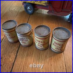 Vintage 1930's Metalcraft St. Louis SHELL Motor Oil Advertising Steel Toy Truck
