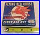 Vintage 1930's Mobil Oil Tin First Aid Kit Pegasus Mobilgas Mobiloil Advertising