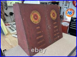 Vintage 1930's P&D Ignition Parts Cabinet Vintage 1930's P&D Ignition Parts Cabinet
