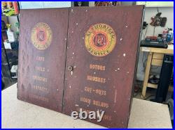 Vintage 1930's P&D Ignition Parts Cabinet Vintage 1930's P&D Ignition Parts Cabinet