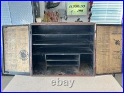 Vintage 1930's P&D Ignition Parts Cabinet Vintage 1930's P&D Ignition Parts Cabinet