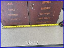 Vintage 1930's P&D Ignition Parts Cabinet Vintage 1930's P&D Ignition Parts Cabinet