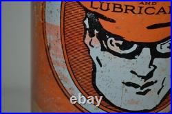 Vintage 1930s Oilzum Motor Oil Can 5 Quart large White & Bagley Co. Mass Rare