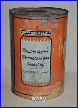 Vintage 1930s Oilzum Motor Oil Can 5 Quart large White & Bagley Co. Mass Rare