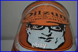 Vintage 1930s Oilzum Motor Oil Can 5 Quart large White & Bagley Co. Mass Rare