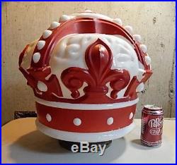 Vintage 1930s Original Red Crown Milk Glass Gas Pump Globe- Standard Oil Co