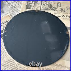 Vintage 1934 Havoline Oil Refining Company 12 Inch Porcelain Enamel Sign