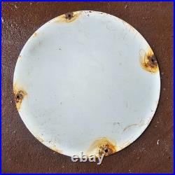 Vintage 1937 Richfield Go Place Us Gasoline Oil Gas Pump Enamel Porcelain Sign Vintage 1937 Richfield Go Place Us Gasoline Oil Gas Pump Enamel Porcelain Sign