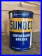 Vintage 1937 SUNOCO Water Pump Grease 1 lb Tin FULL Unopened Gas Oil Petroliana