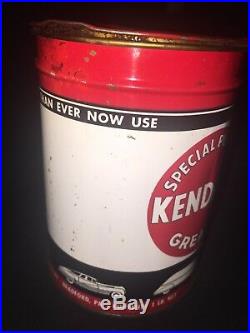 Vintage 1940s Kendall Special Purpose Grease Original Oil Can 1lb Water Pump