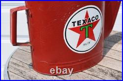 Vintage 1940s Texaco Radiator Water Service Can Red Gas Oil Advertising Rare