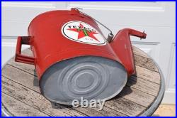 Vintage 1940s Texaco Radiator Water Service Can Red Gas Oil Advertising Rare