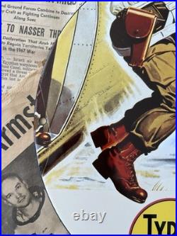 Vintage 1943 Tydol Gasoline Veedol Motor Oil 12 Inch Porcelain Enamel Sign