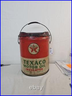 Vintage 1946TEXACO Motor Oil 5 Gallon Can Vintage 1946TEXACO Motor Oil 5 Gallon Can