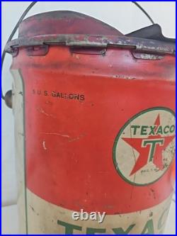 Vintage 1946TEXACO Motor Oil 5 Gallon Can Vintage 1946TEXACO Motor Oil 5 Gallon Can
