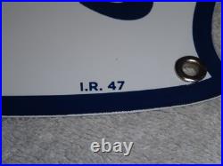 Vintage 1947 Mobil Mobilgas Special Pegasus 1' Porcelain Metal Gasoline Oil Sign