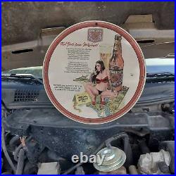 Vintage 1947 National Pale Dry Premium Beer Porcelain Gas & Oil Pump Sign